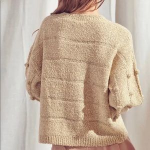 Pom Pom Oatmeal Sweater
